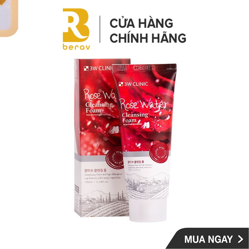 Sữa Rửa Mặt Làm Sạch & Cấp Ẩm 3W Clinic 100ml