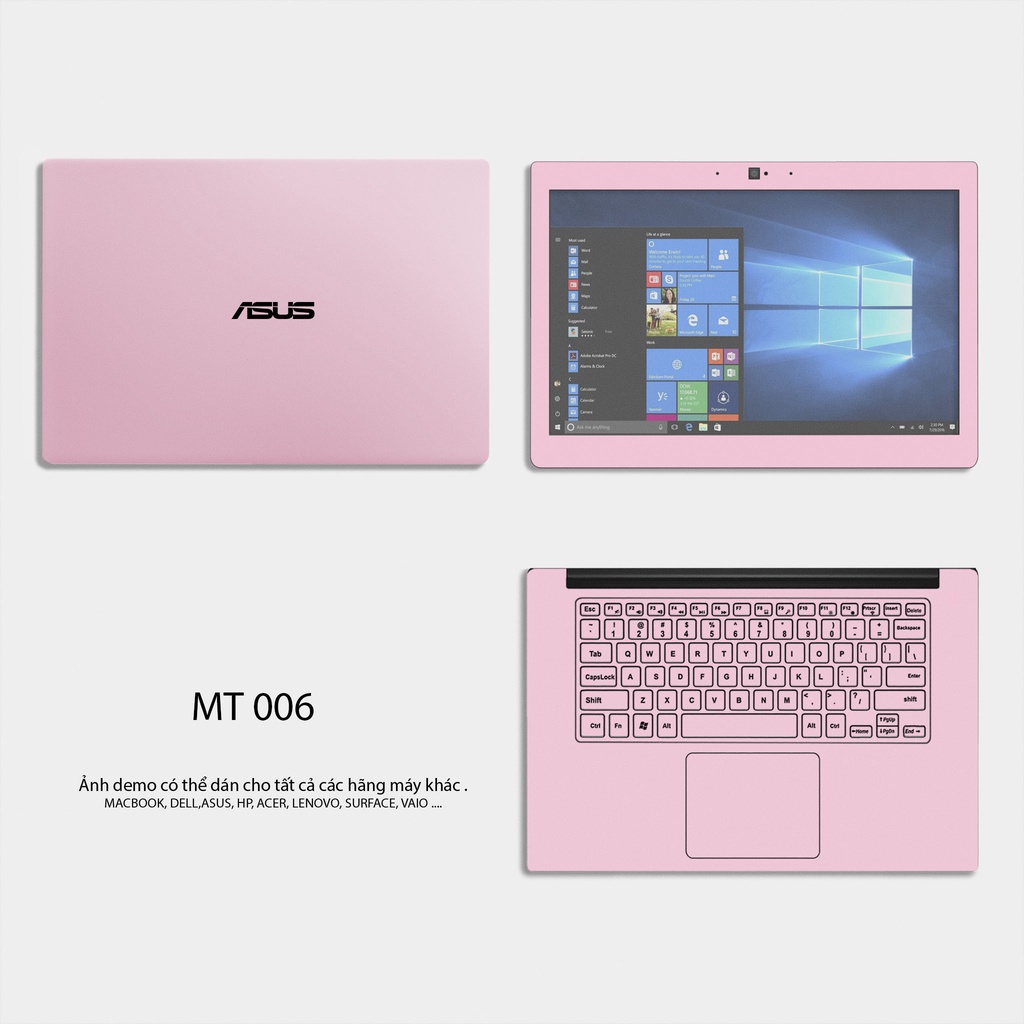 Skin Dán Laptop - Mẫu Màu Trơn (new P2) - Cho Tất Cả Các Dòng Laptop