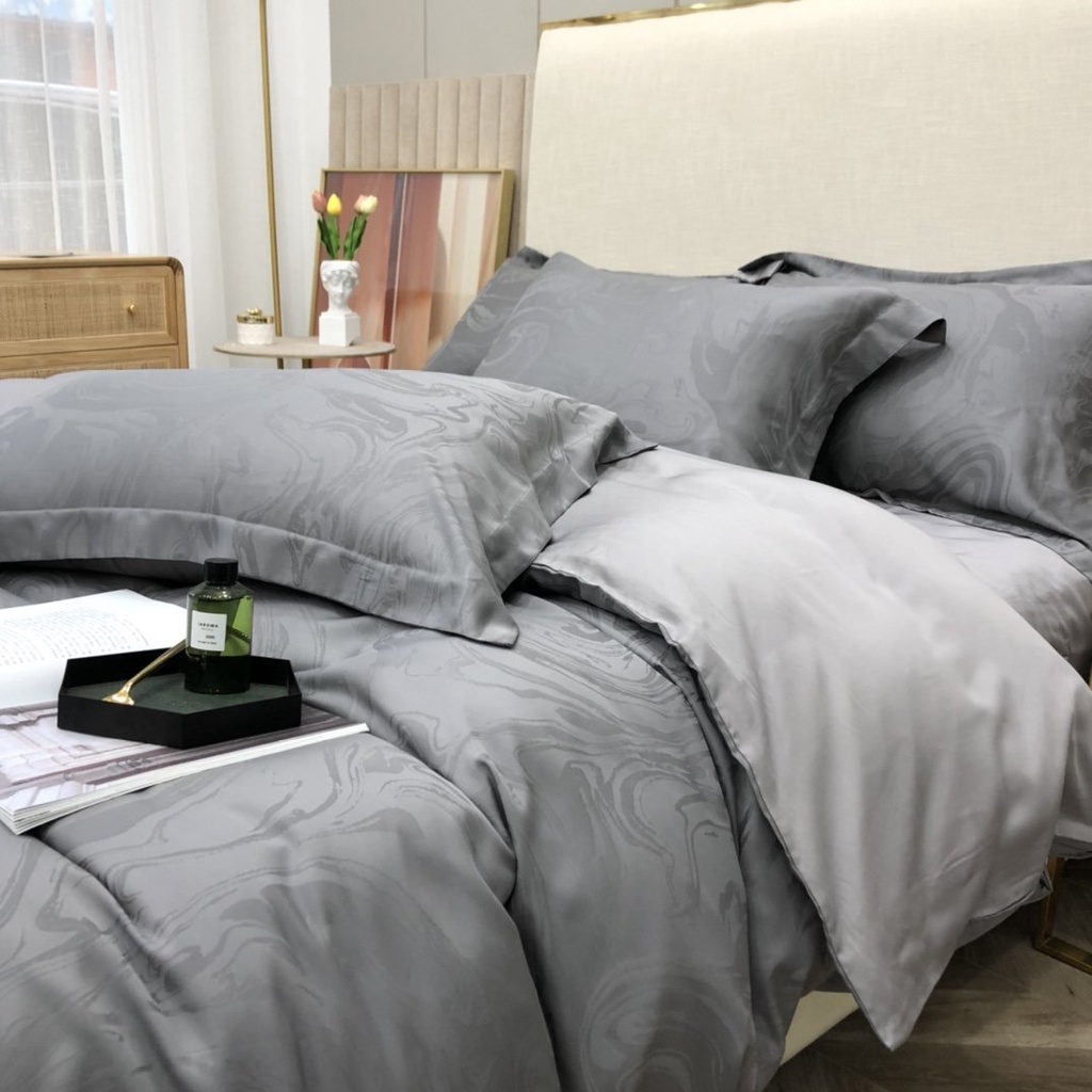 Bộ chăn ga gối mùa hè100% lụa tencel , siêu cao cấp, MỀM MỊN, MÁT DA cực hot - sang trọng DESIGN SM627