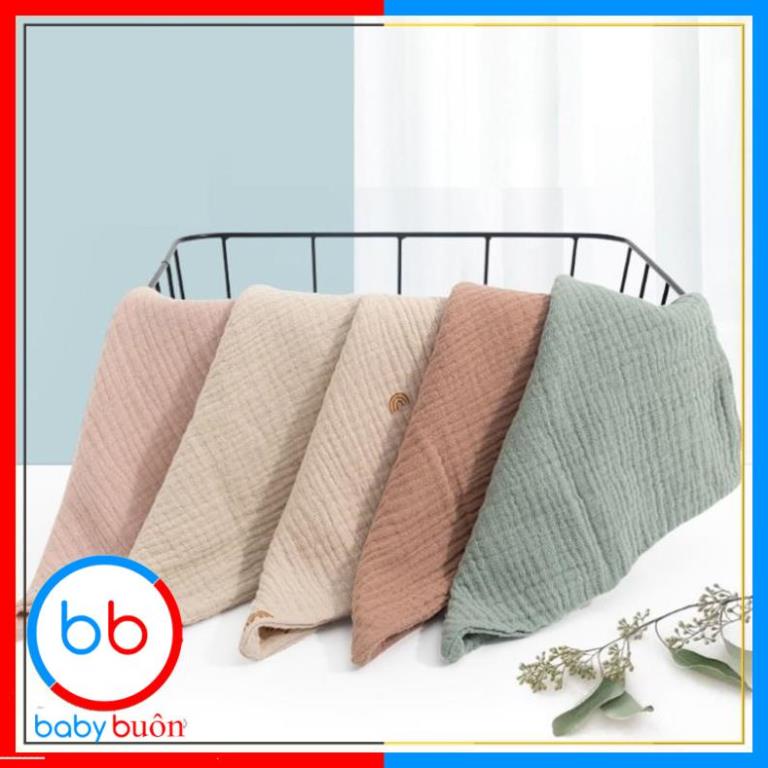 Set 5 Khăn Đa Năng Cotton Mềm Mịn Thấm Hút Tốt Cho Bé, Khăn Tre Muslin