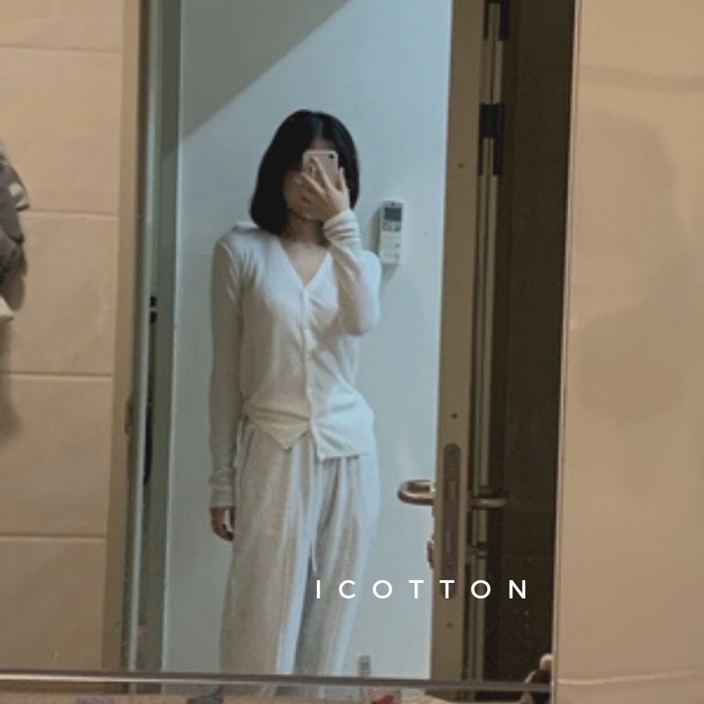 Áo khoác cardigan nữ  icotton  áo cardigan len mỏng cổ tim  phong cách Hàn Quốc form rộng đẹp