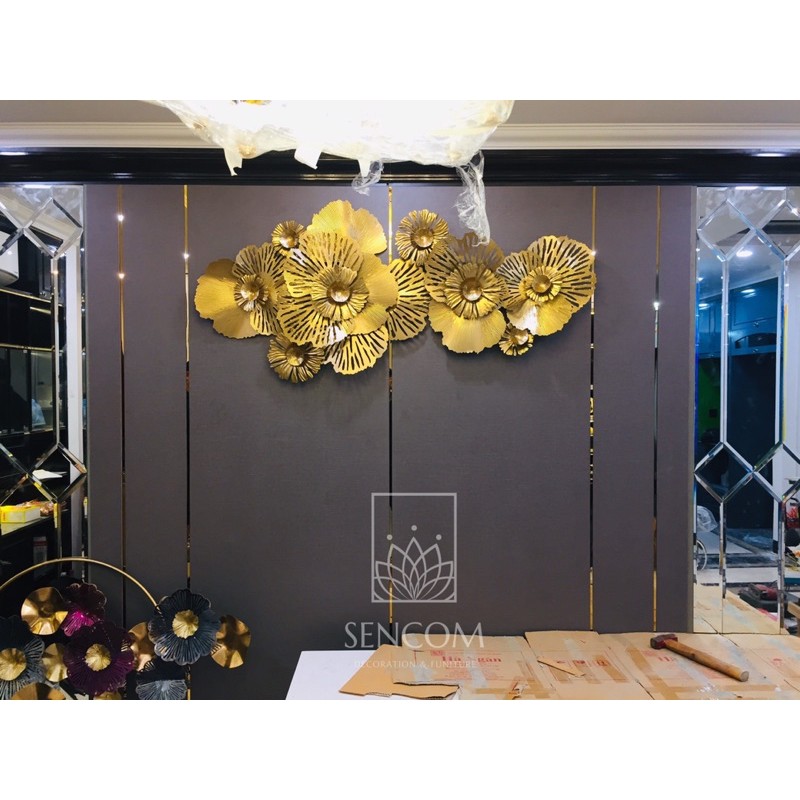 Tranh Sắt Treo Tường Nghệ Thuật ,Tranh Decor Trang Trí Hoa Mai 1m5 Mã 951