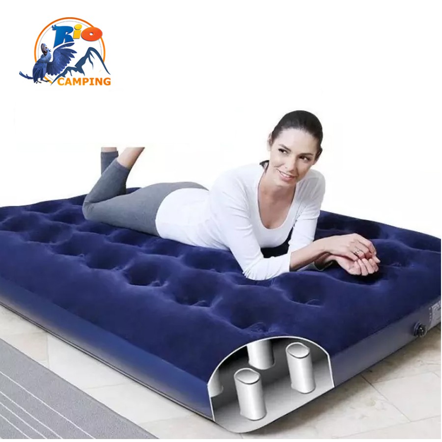 Nệm hơi đệm hơi Bestway đệm hơi dã ngoại 203cm*152cm*22cm tặng 1 bơm điện tiện dụng