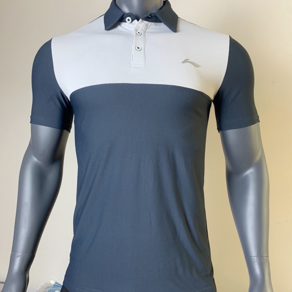 Áo polo thể thao Lining APLR655 tay ngắn cổ bẻ, chất thun gai co giãn 4 chiều thoáng mát
