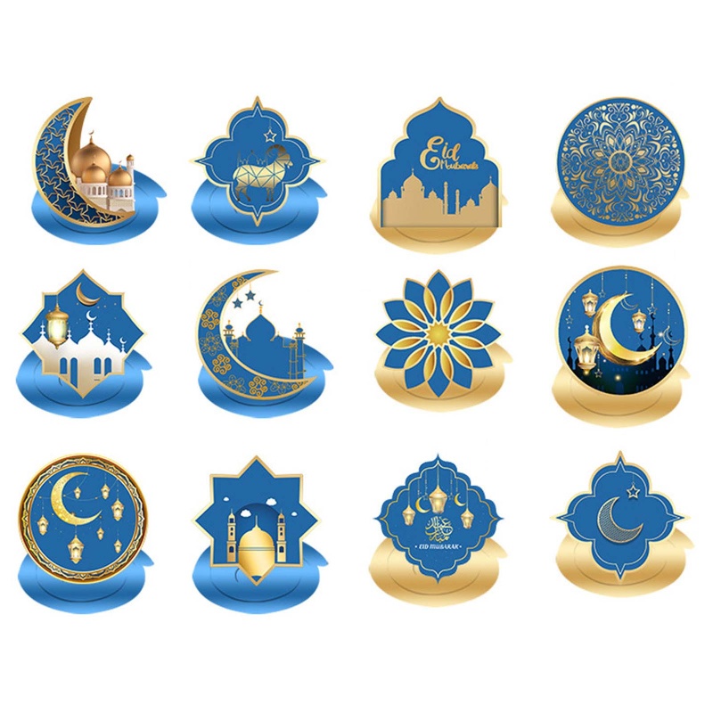 Set 12 Phụ Kiện Treo Trần Nhà Trang Trí Lễ Hội Ramadan Mubarak
