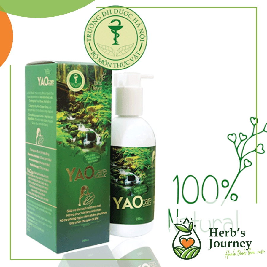 Yaocare mama Gel tắm thảo dược cho mẹ sau sinh - Dược Khoa Xanh - DK Pharma - 100% thảo mộc tự nhiên