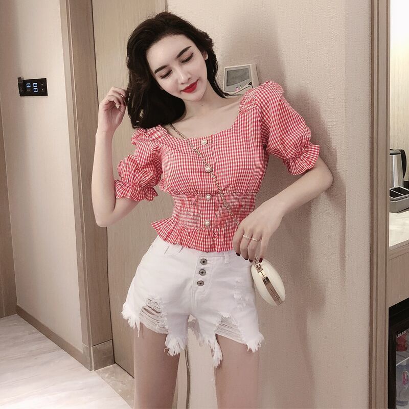 Quần Short Denim Lưng Cao Dáng Rộng Phong Cách Hàn Quốc Thời Trang Mùa Hè Cho Nữ 2021