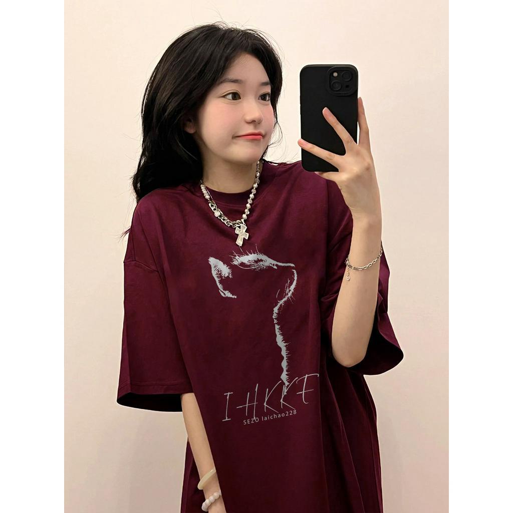Áo Thun Cotton Tay Ngắn Dáng Rộng Cỡ Lớn Thời Trang Mùa Hè Cho Nam Và Nữ