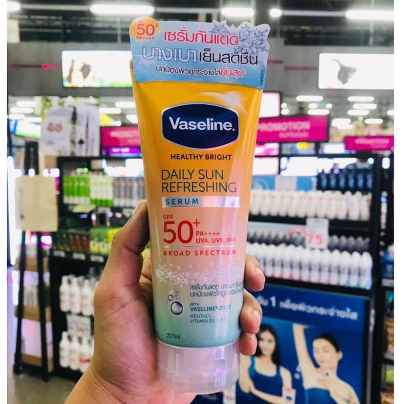 Sữa Dưỡng Thể Chống Nắng Vaseline Healthy Bright Daily Sun Refreshing Serum SPF50 200ml