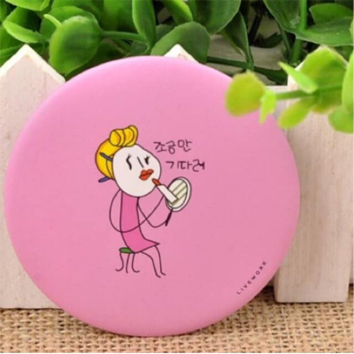 Gương mini -Gương trang điểm mini Hàn Quốc cầm tay dễ thương nhỏ gọn dễ dang bỏ túi