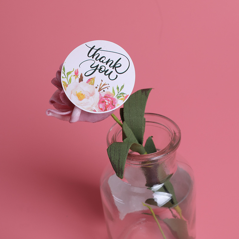 Set 10 Tấm/10 Tờ Sticker Dán Trang Trí Bánh Quy In Chữ Thank You