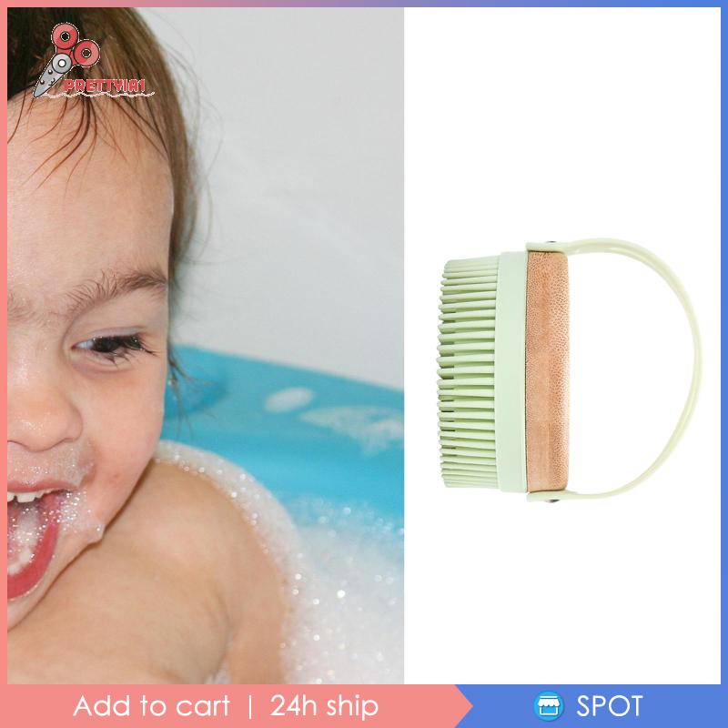 Bàn Chải Gội Đầu Mát Xa Da Đầu Bằng Silicon Mềm Prettyia1 Cho Bé