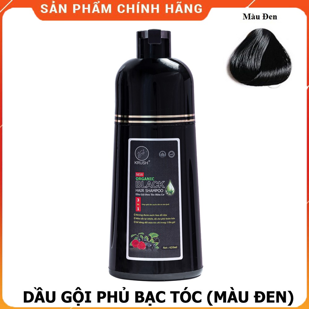 Dầu gội đầu phủ bạc đen tóc  Krush Anh Quốc