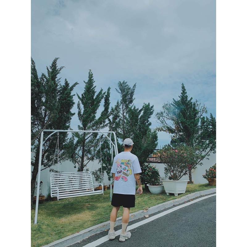 Áo Thun Unisex Form Rộng TeeHolic In Hoạ Tiết Hoạt Hình THS