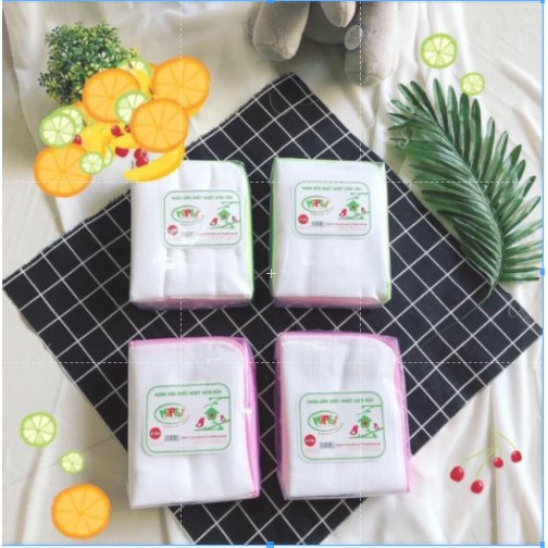 Khăn Sữa / Khăn Xô Mipbi Xuất Nhật 100% Cotton Tự Nhiên Set 10 khăn