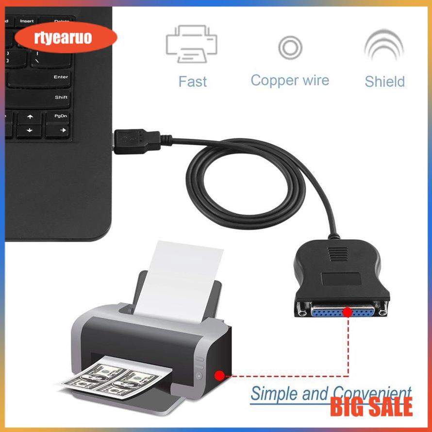 Cáp Chuyển Đổi Từ Cổng Usb Sang Cổng Song Song Db25 25-pin Cho Máy In Màu Đen Tiện Dụng | BigBuy360 - bigbuy360.vn