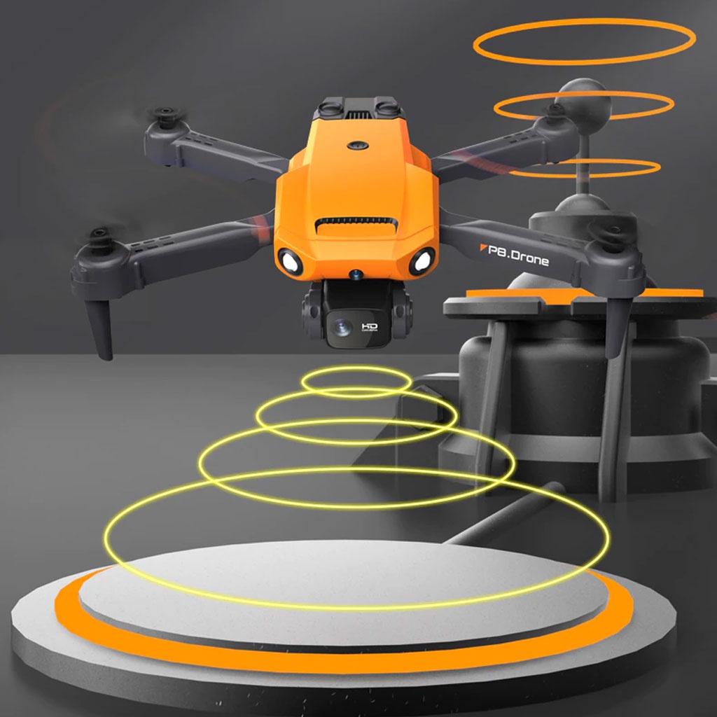Flycam Mini Giá Rẻ Drone P8/P5 Pro, 2 Camera 12MP, Pin Lithium 1800mAh bay 25 Phút, Cảm Biến 4 Chiều, Chống Rung