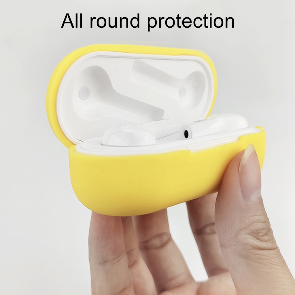 Vỏ Bảo Vệ Hộp Sạc Tai Nghe Bluetooth Huawei Freebuds 3i Flypods 3 Bằng Silicon Chống Sốc Kèm Móc Khóa