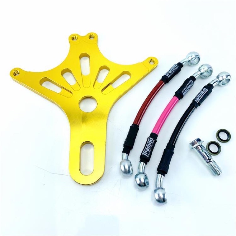 Pát heo đôi CNC gắn 2 heo sau cho xe điện độ