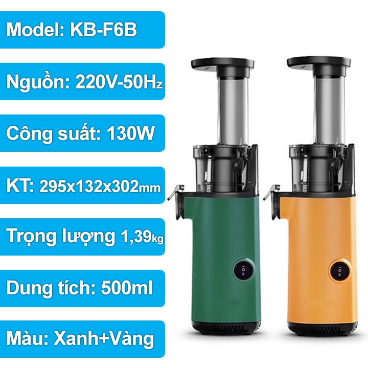 Máy ép chậm Mini, Máy Ép Hoa Quả Rau Củ Cho Gia Đình Tiện Dụng