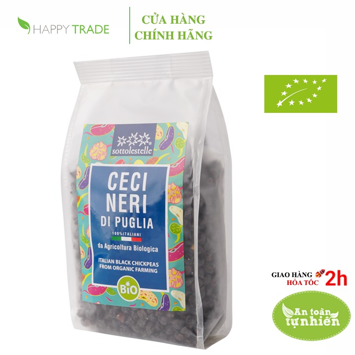 [Mã BMBAU50 giảm 7% đơn 99K] Đậu gà đen hữu cơ Sottolestelle Organic Black Chickpea 400g