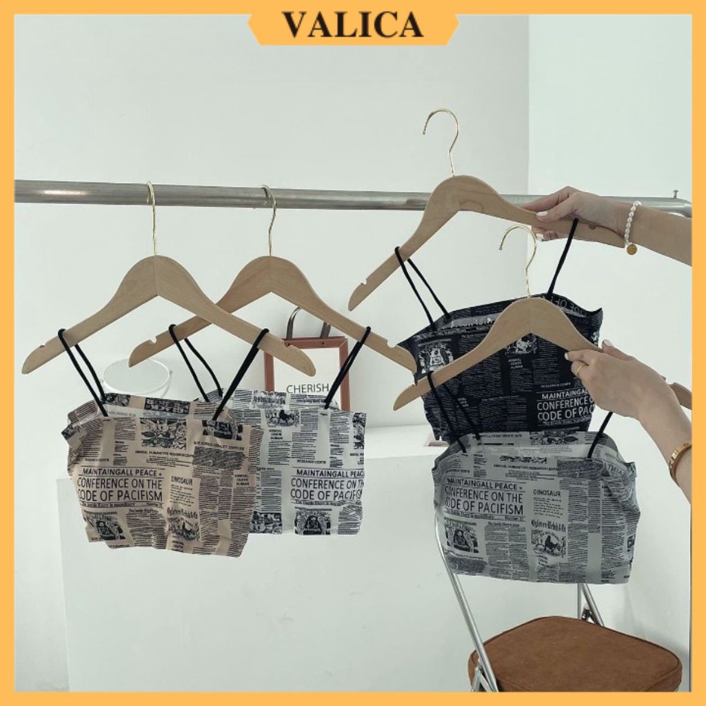Áo Bra 2 Dây Chất Su Lạnh Mát Mẻ - Áo Ngực Mút Mỏng Họa Tiết Độc Đáo VALICA 835