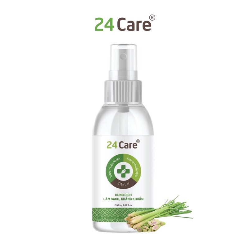 [Dạng xịt] Nước rửa tay khô kháng khuẩn tinh dầu thơm thiên nhiên hương sả chanh thư giãn