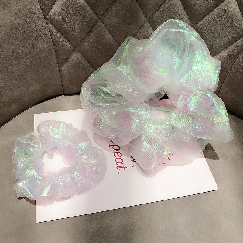INS Cúc Scrunchies Dây Buộc Tóc Hoa