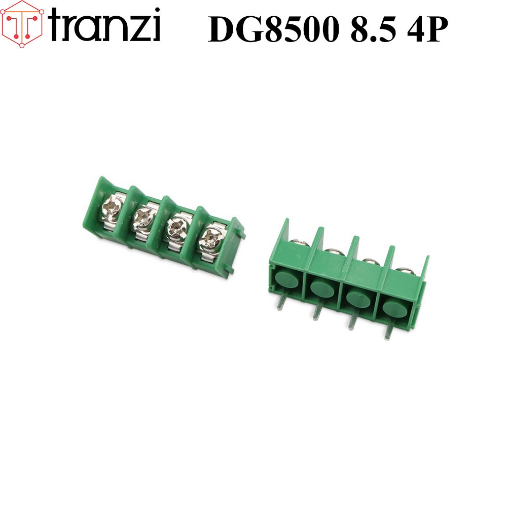 Cầu đấu 8.5mm DG8500 8.5 4P chân cắm thẳng xanh - túi 10 cái