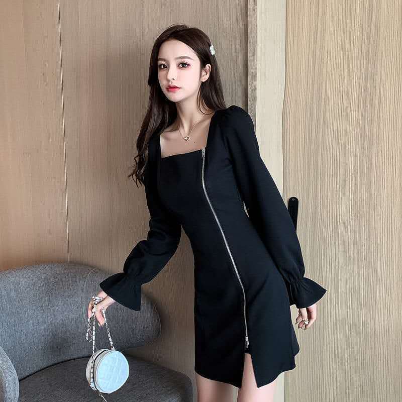 Đầm tay phồng cổ vuông phong cách hợp thời trang cho nữ | BigBuy360 - bigbuy360.vn