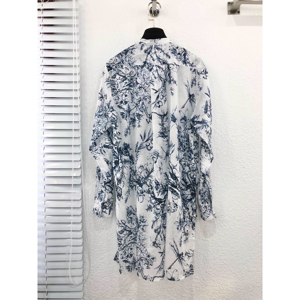 Áo sơ mi nữ dài tay form rộng cao cấp thương hiệu Dior CD mẫu mới cho mùa hè 2022