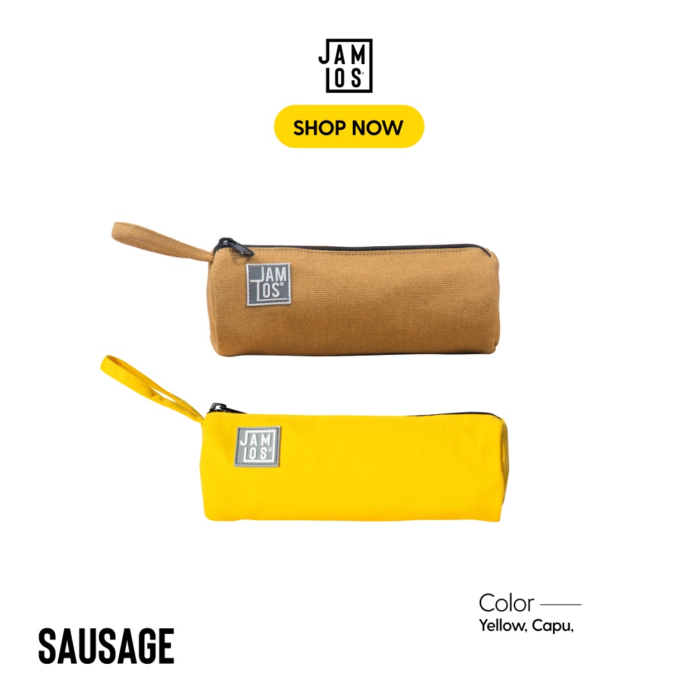 Jamlos Pencil Sausage - Bóp đựng bút viết, đồ trang điểm vải canvas