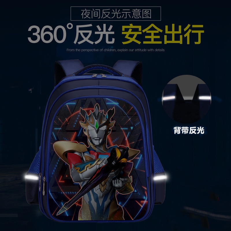 Balo siêu nhân cho bé trai cặp sách siêu anh hùng cho trẻ em học tiểu học cấp 1 siêu nhẹ chống nước E1036