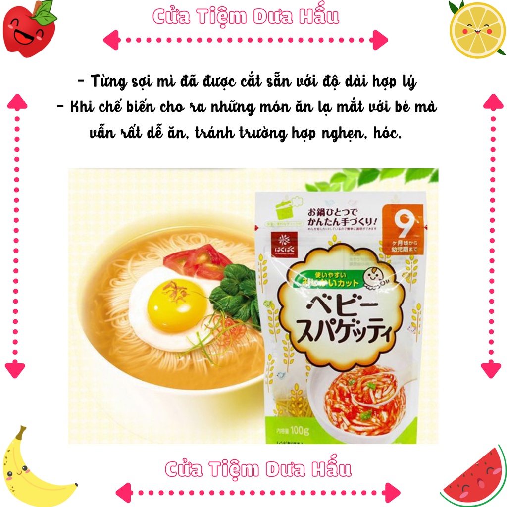 Mì Somen Hakubaku 100g cho trẻ từ 5 tháng tuổi,7 Tháng, 9 Tháng, Mì ăn dặm cho bé - Baby Galaxy Officia