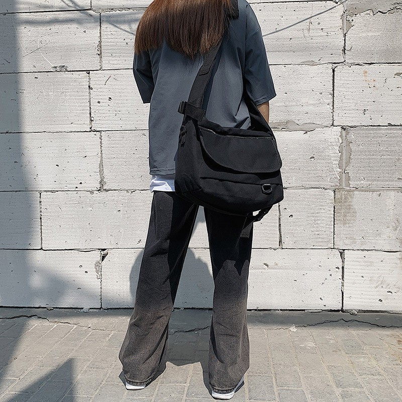 Túi đeo chéo Vintage Lipano Unisex chất vải canvas cao cấp dày dặn