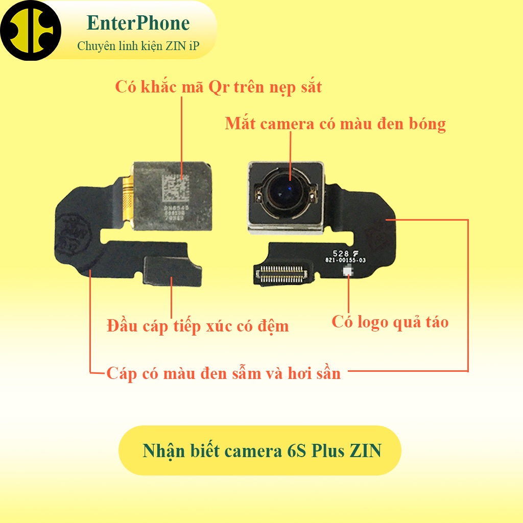 Camera sau iP 6S Plus ZIN BÓC MÁY.