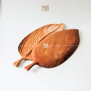 Dĩa gỗ hình lá/ Đĩa gỗ decor