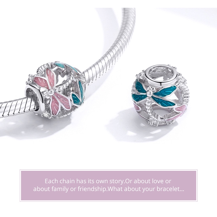 Phụ Kiện Bamoer Bằng Bạc 925 Dùng Làm Trang Sức Hình Chuồn Chuồn