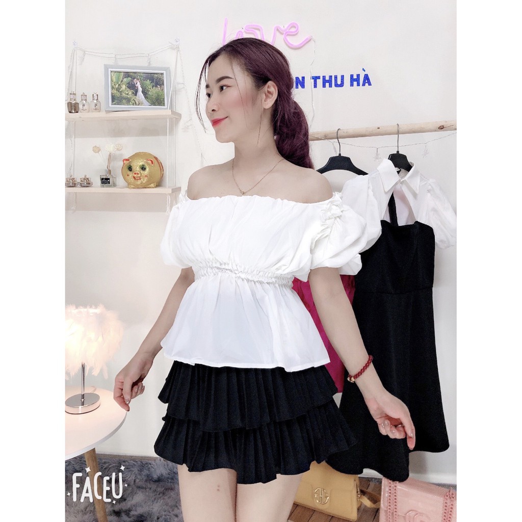 [ Kèm video sp + Ảnh ] Áo kiểu tay bồng  nữ bo eo hàng loại 1