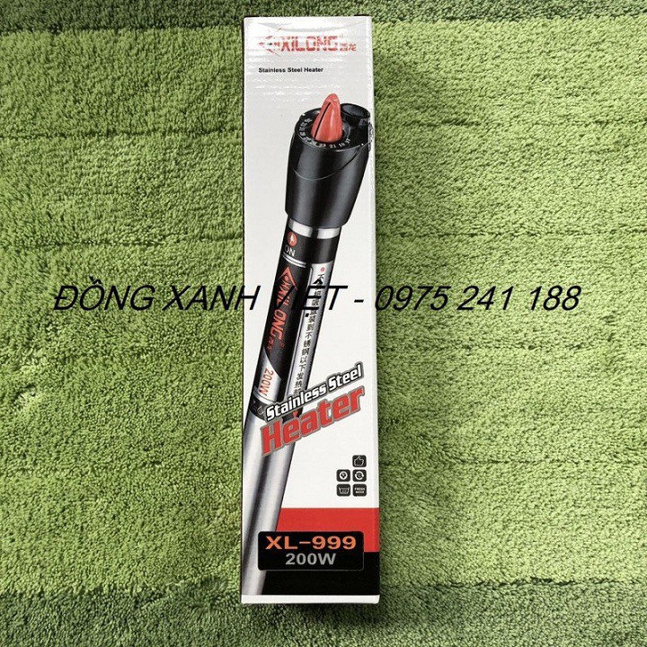 Sưởi bế cá inox Xilong 200W siêu ấm cho bể 60 - 80cm