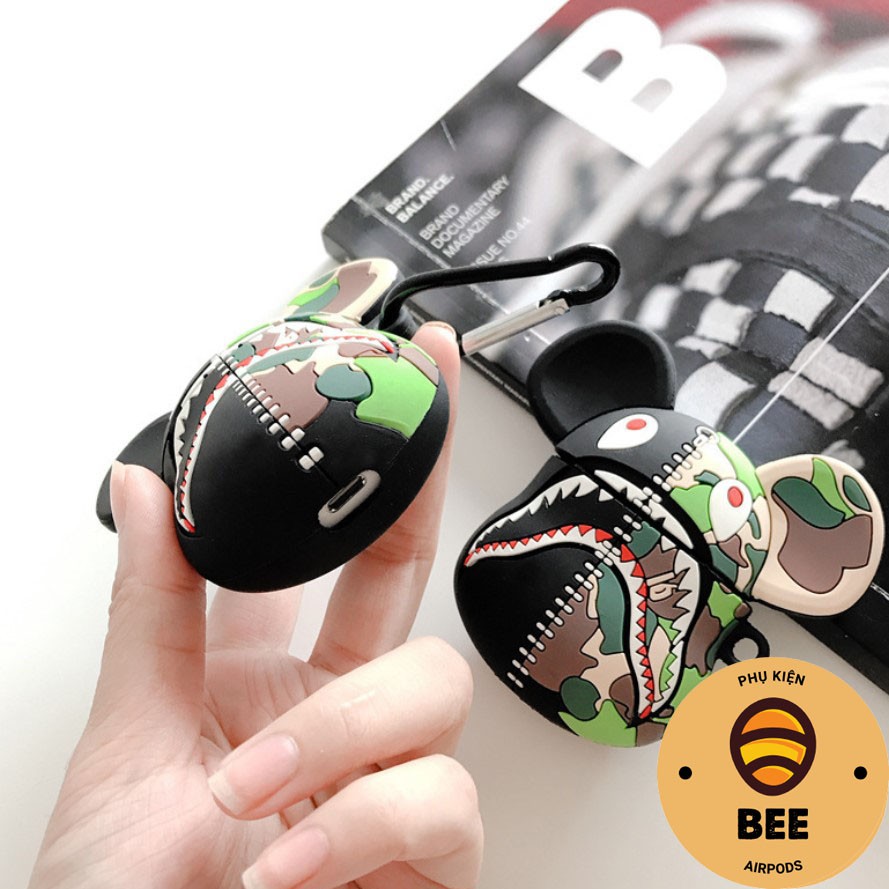 Case Airpod 1 2 Pro Vỏ Bao Đựng Tai Nghe Airpod Bape Chất Liệu Silicon Dẻo BEE SHOP