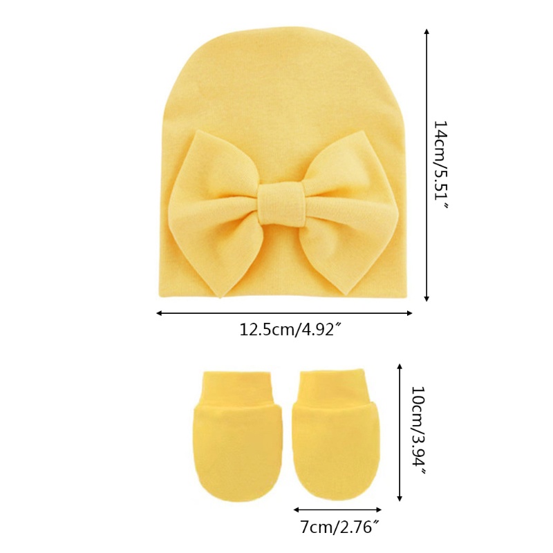 Găng Tay Cotton Mềm Mại Đính Nơ Đáng Yêu Cho Bé