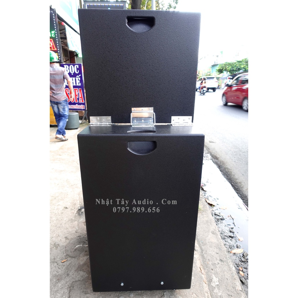 Loa kẹo kéo bass đôi ARRAY NT 442, Thùng loa karaoke di động công suất lớn thiết kế độc lạ có thể gấp lên gấp xuống