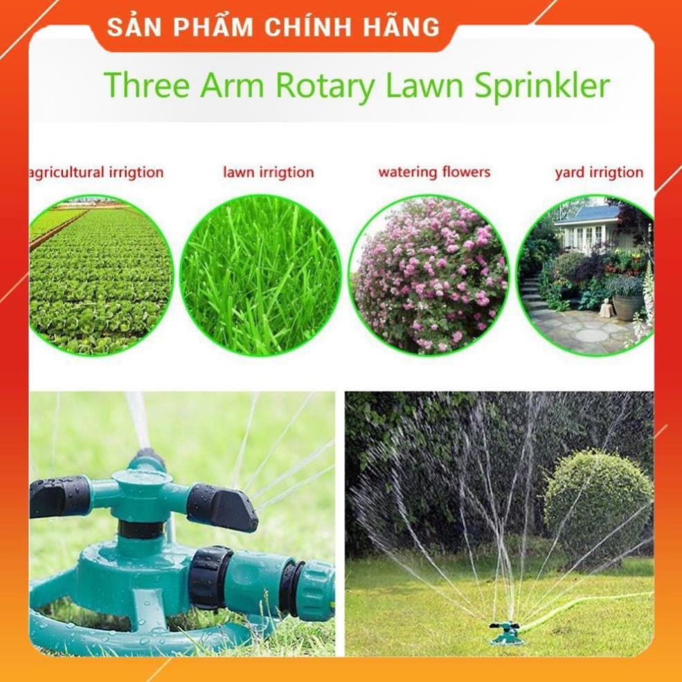 🚿 Vòi phun nước tưới cây 3 đầu xoay 360 độ 206799 🚿