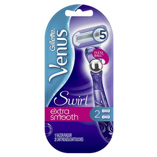 Bộ dao cạo nữ và 2 đầu dao (5 lưỡi) Gillette Venus Extra Smooth Swirl Women's Razor (Mỹ)