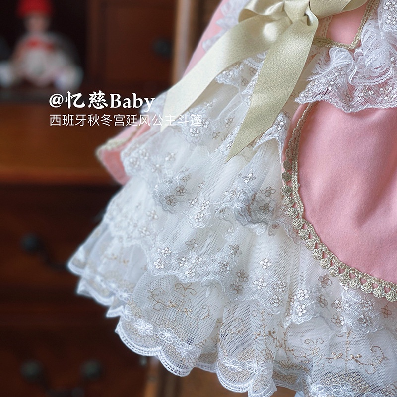 Đầm Lolita Vải Nhung Thời Trang Thu Đông Cho Bé Gái