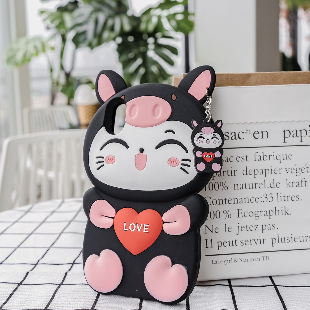 Ốp HUAWEI Y7 Prime 2018, Y9 2019 VIVO V7 Plus V9/V9 Youth Chống bẩn Mèo tình yêu