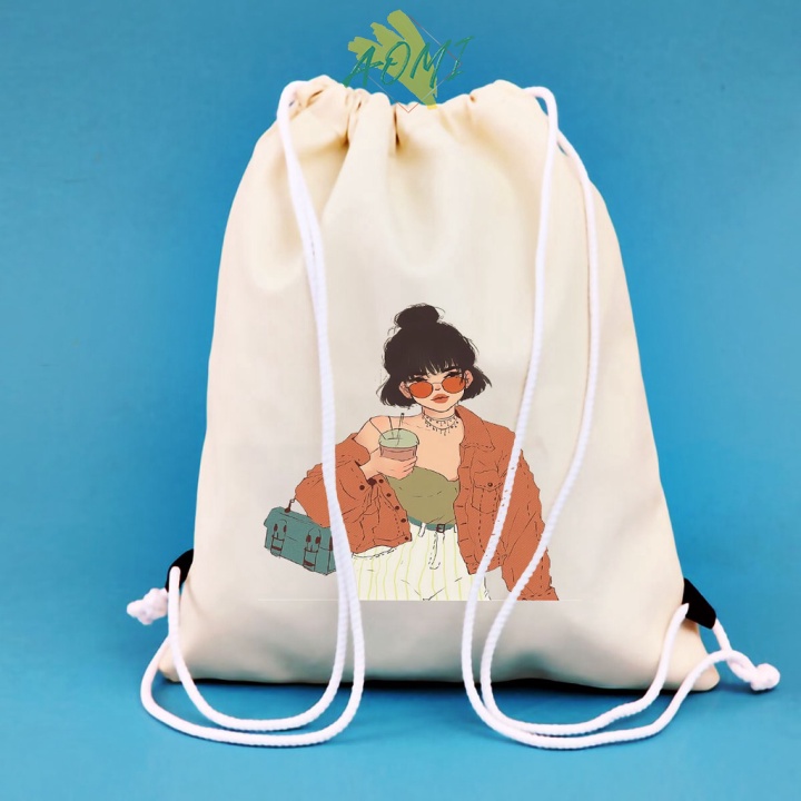 BALO MINI GIRL COOL VUHUYENSTORE DÂY RÚT NHỎ XINH UNISEX CHẤT CANVAS THỜI TRANG CUTE XINH ĐẸP TIỆN ÍCH D