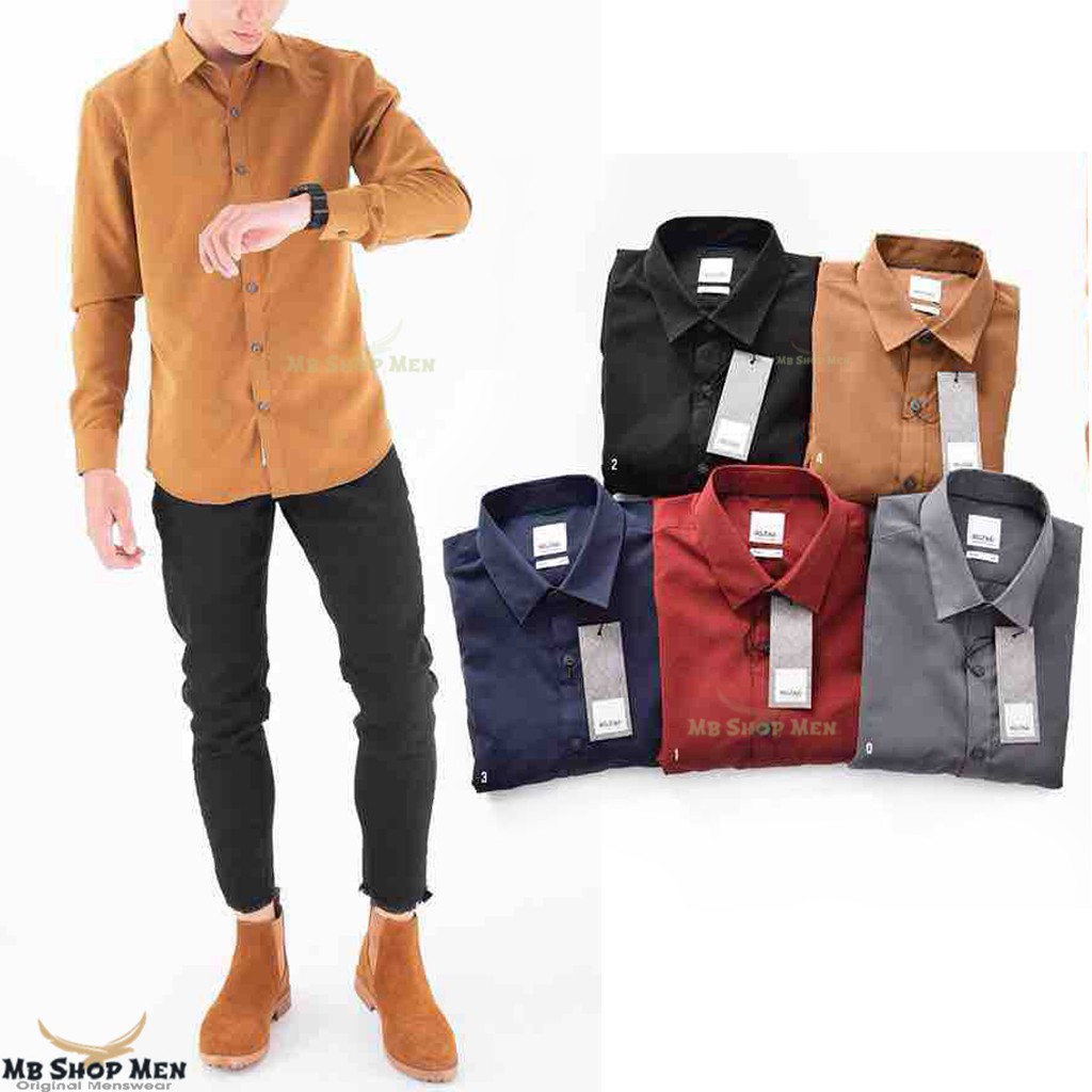 Áo Sơ Mi Nam Cổ Bẻ chất DENIM Overshirt Màu Vàng Bò,Free Ship Nội thành hà nội hỗ trợ vận chuyển 40k đơn hàng từ"200k"