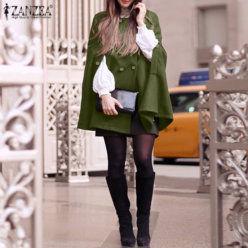 Áo khoác ZANZEA dáng rộng có khuy phong cách cổ điển thời trang mùa đông thanh lịch cho nữ | BigBuy360 - bigbuy360.vn